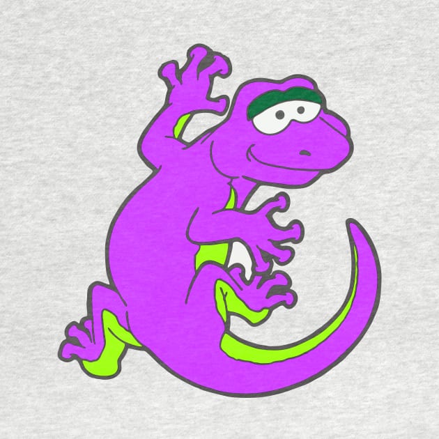 Smiley Gecko Children's Climbing Lizard Cartoon by Bartlett Art Works